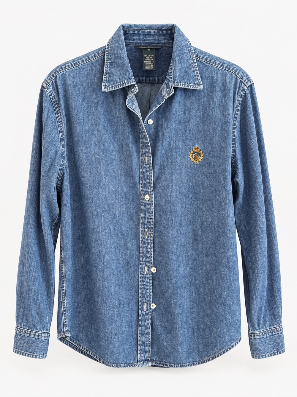 Ralph Lauren Women’s VINTAGE Blue Denim Button-Up Shirt